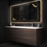 Espejo LED Rectangular | Botones táctiles | Función antivaho | Luz blanca cálida - Reyze Seria Good Vibes Model 2